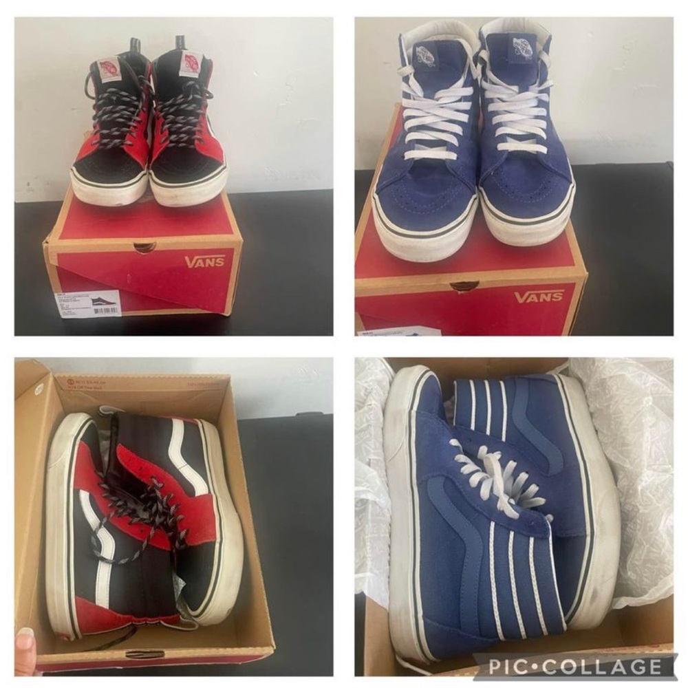 Lot of 2 pair of Van’s high top Sneakers (Size 7.5)